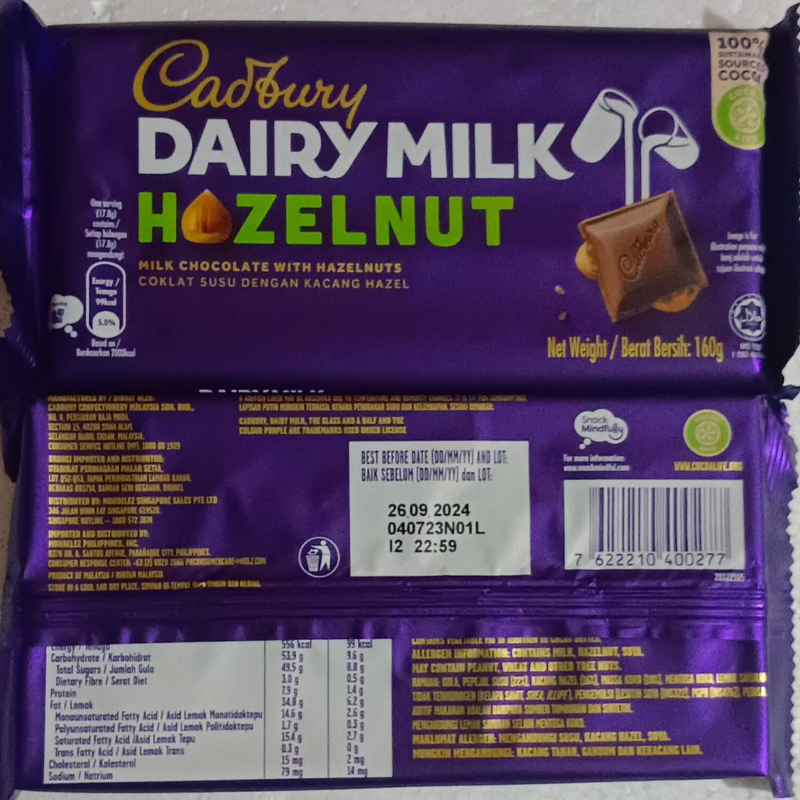 Cadbury DairyMIlk HAZELNUT 160gm Sale250~(Imported) Main Image